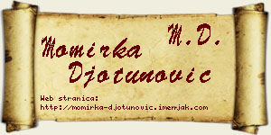 Momirka Đotunović vizit kartica